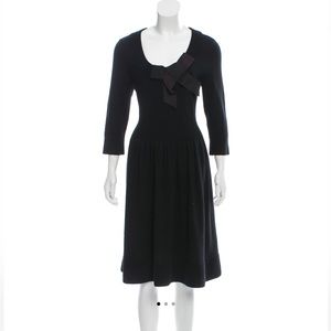 Kate Spade Black Wool.MIDI Sweater Dress